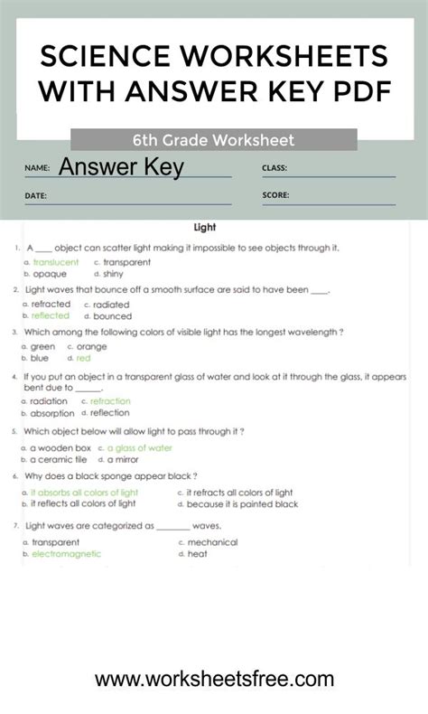 Science 6 Student Activity Manual Answer Key (4th ed. . Myscienceonlinecom answer key grade 6